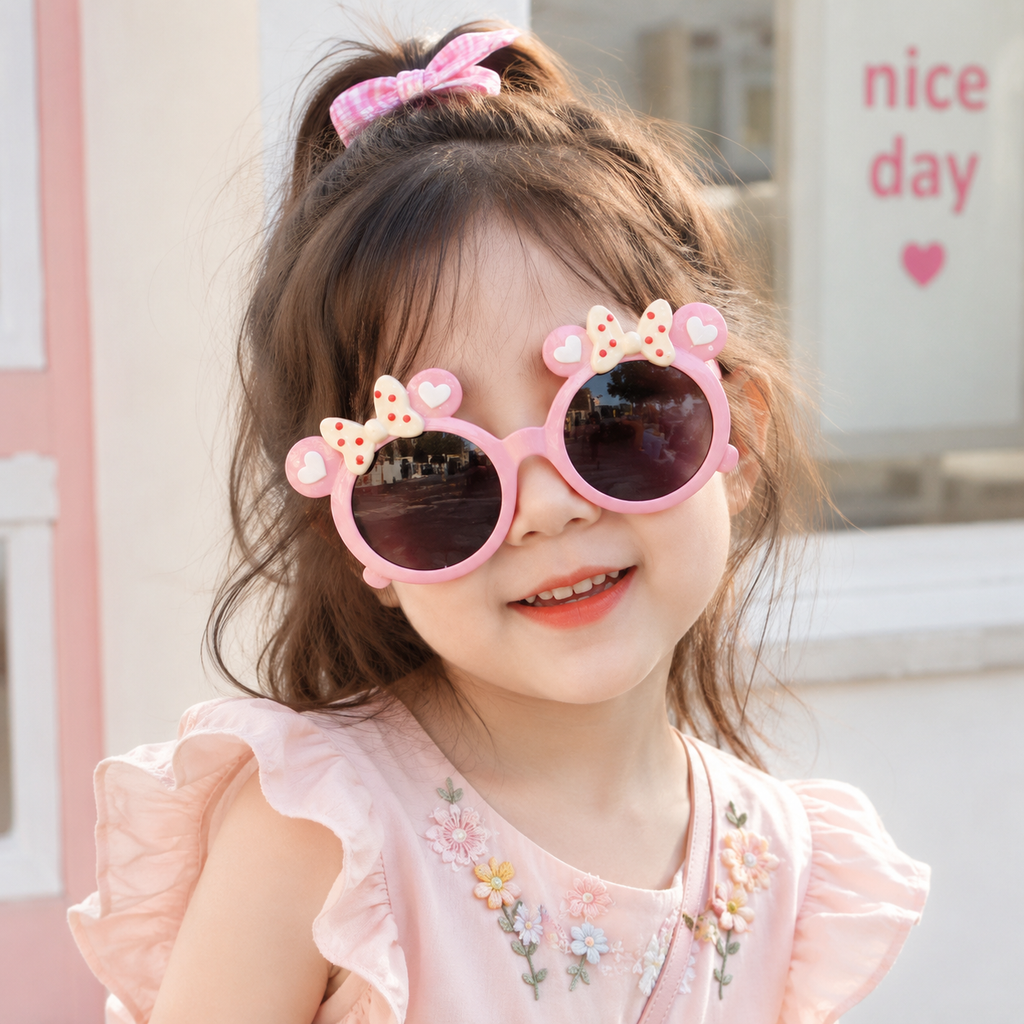 Niedliche Kinder-Cartoon-UV400-Sonnenbrille – bunte Outdoor-Sonnenschutzbrille