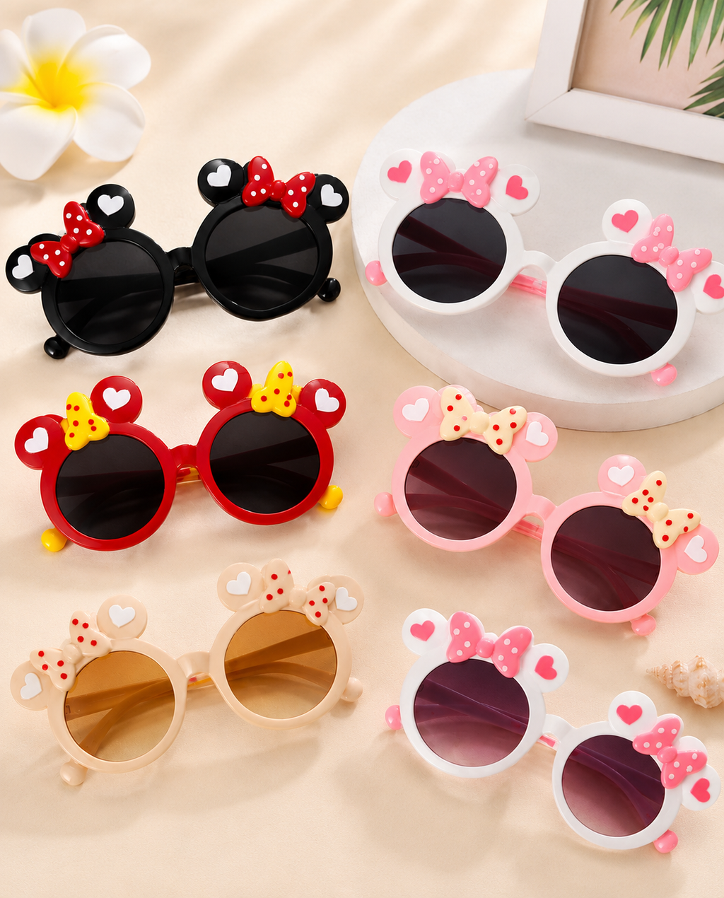Niedliche Kinder-Cartoon-UV400-Sonnenbrille – bunte Outdoor-Sonnenschutzbrille