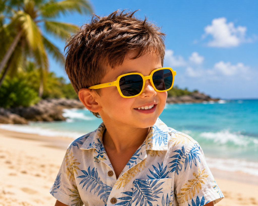 Sonnenbrillen für attraktive Jungen – Trendige quadratische Sonnenbrille für den Sommer