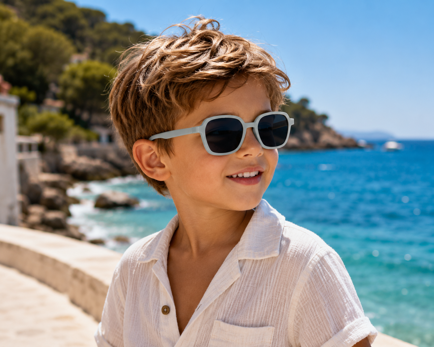 Handsome Boys Sunglasses - Trendy Square Frame Summer Shades