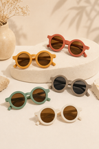 Kinder Matte Macaron Sommer Sonnenbrille - Stilvolle UV-Schutz Brille für Jungen