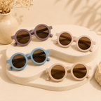 Kinder Matte Macaron Sommer Sonnenbrille - Stilvolle UV-Schutz Brille für Jungen