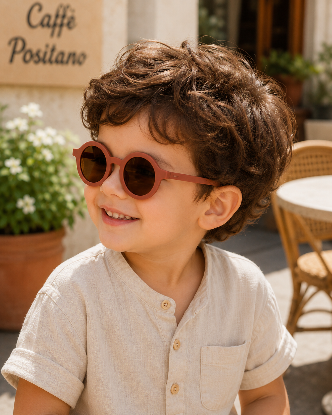 Kinder Matte Macaron Sommer Sonnenbrille - Stilvolle UV-Schutz Brille für Jungen