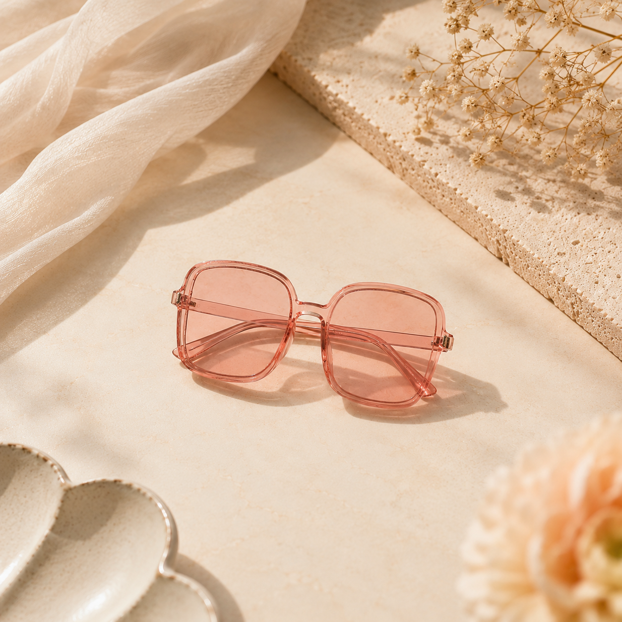 Luxury Vintage Oversized Square Sunglasses for Women