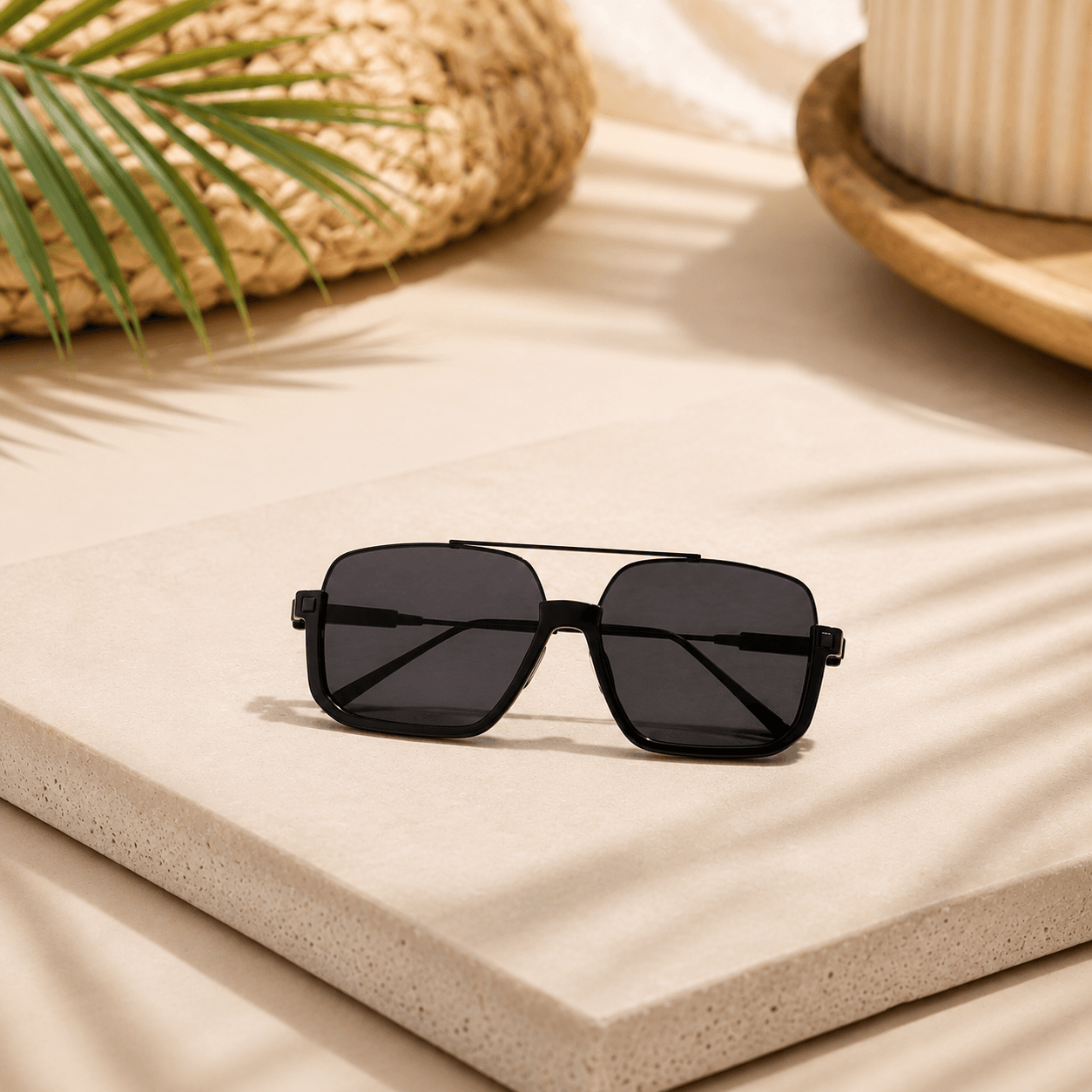 Luxury Vintage Oversized Sunglasses UV400 Square Shades