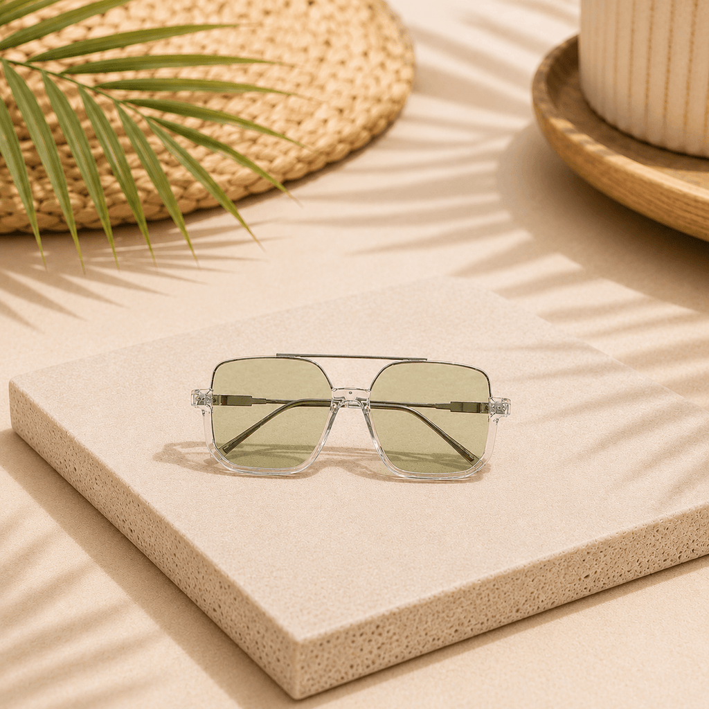 Luxury Vintage Oversized Sunglasses UV400 Square Shades