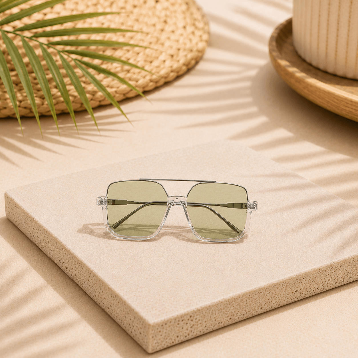 Luxury Vintage Oversized Sunglasses UV400 Square Shades