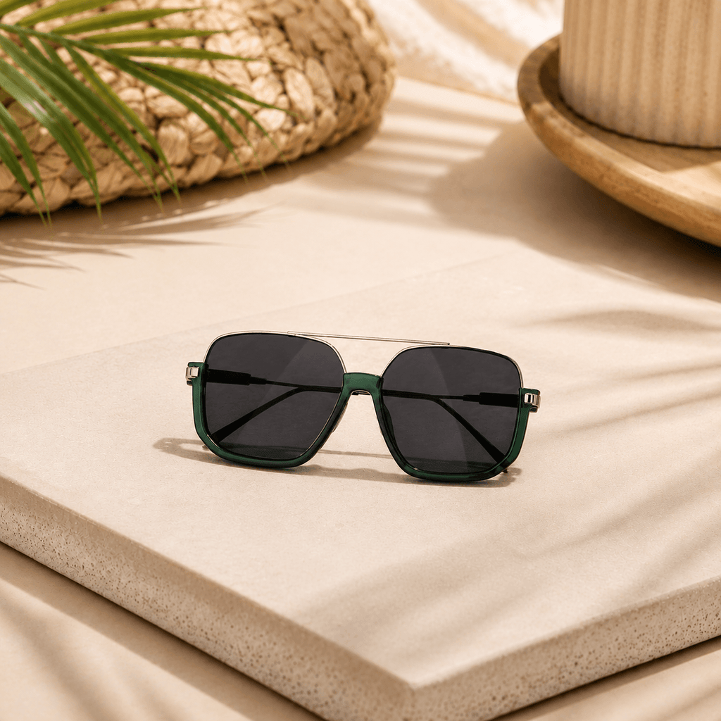 Luxury Vintage Oversized Sunglasses UV400 Square Shades