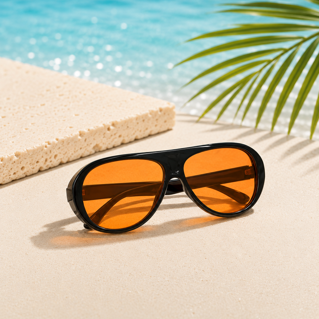 Women’s Oversized Double Bridge Pilot Sunglasses