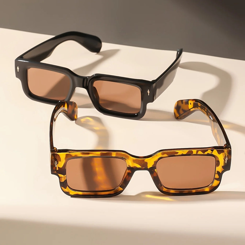 Unisex Retro Quadratische Sonnenbrille