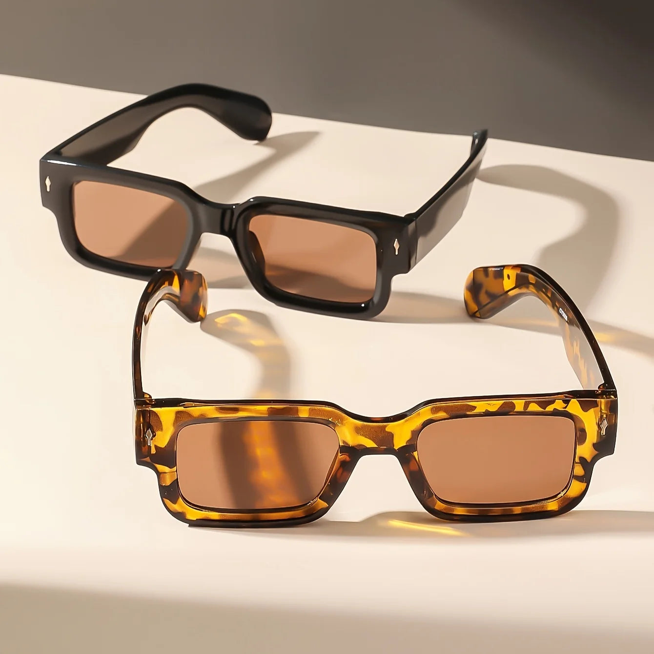 Unisex Retro Quadratische Sonnenbrille