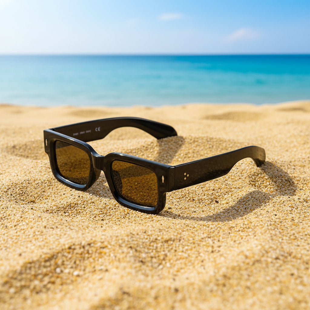 Unisex Retro Quadratische Sonnenbrille