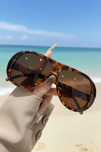 Damen-Oversized-Pilotenbrille mit Doppelsteg