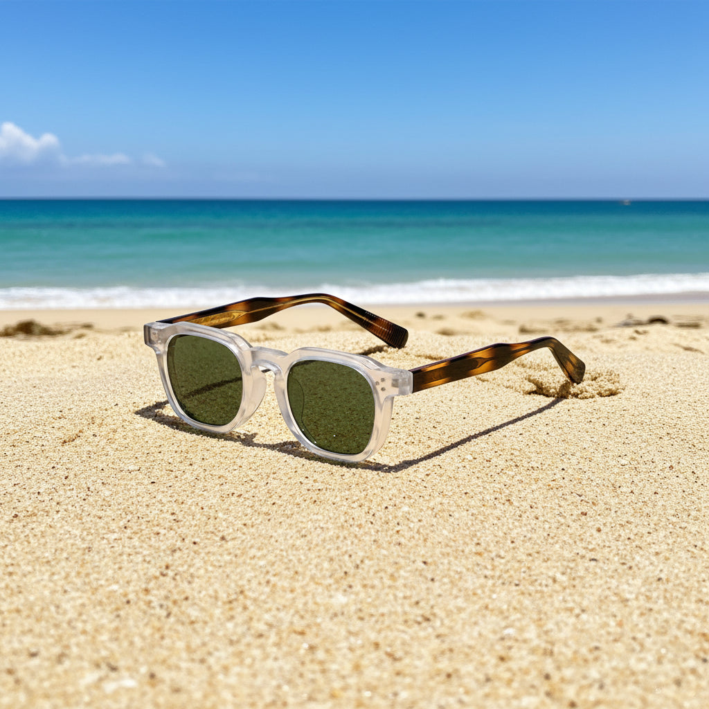 Unisex Retro Sonnenbrille mit kleinem quadratischem Rahmen