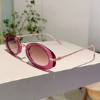 Luxuriöse Ovalrahmen-Sonnenbrille für Damen