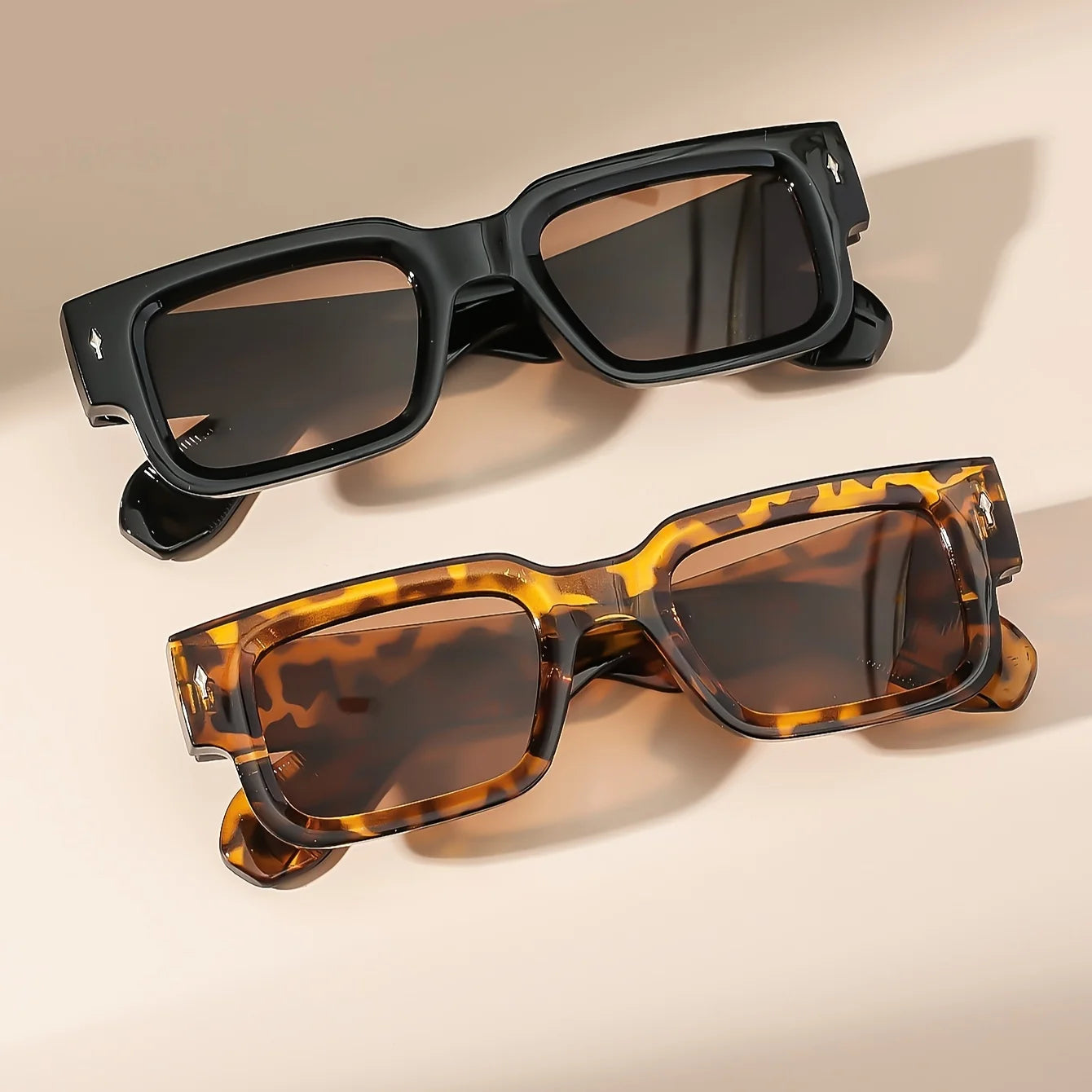 Unisex Retro Quadratische Sonnenbrille