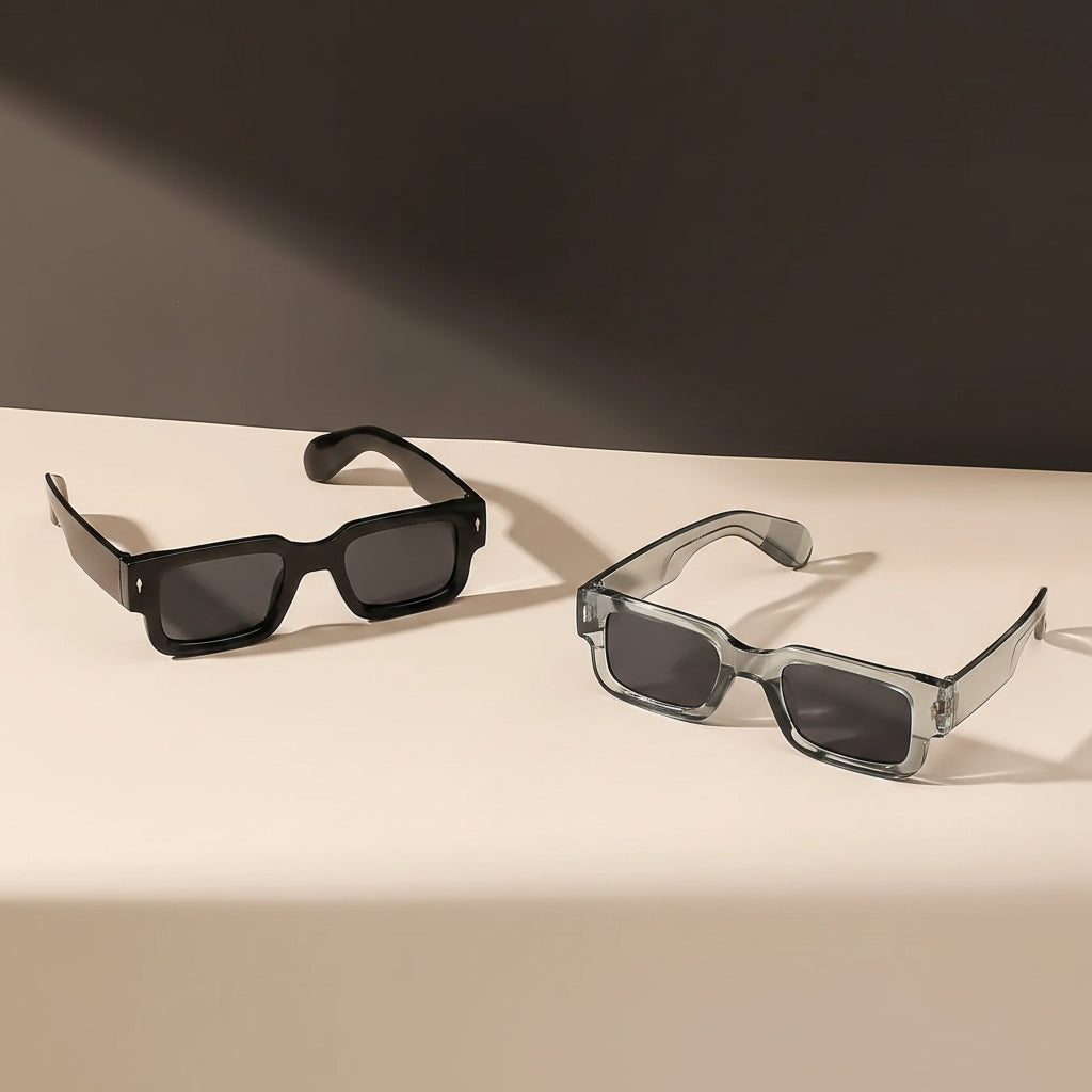Unisex Retro Quadratische Sonnenbrille