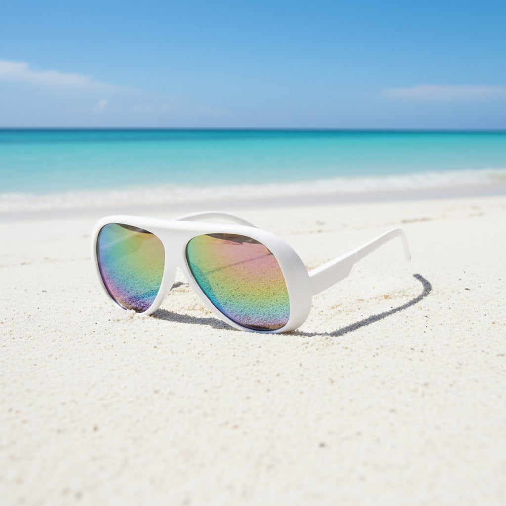 Damen-Oversized-Pilotenbrille mit Doppelsteg
