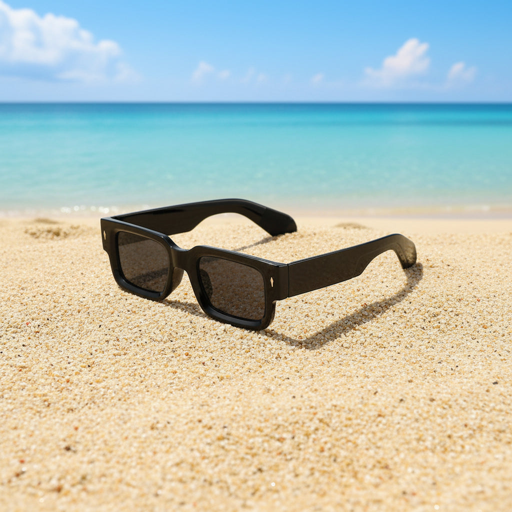 Unisex Retro Quadratische Sonnenbrille