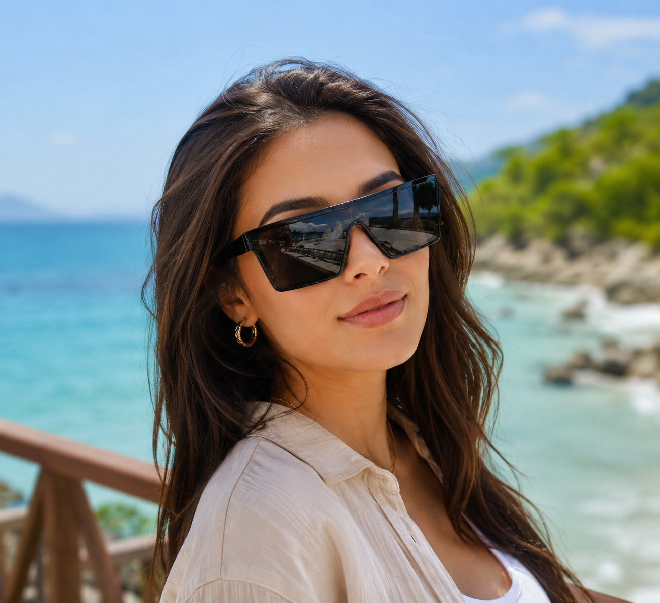 Vintage Square Frame Fashion Sunglasses